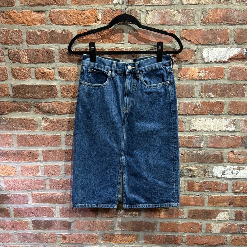Everlane The Mid-Way Denim Skirt, W25